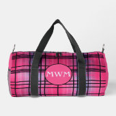 karierter Monogramm-Duffelbeutel "Hor Pink" Duffle Bag (Rückseite)