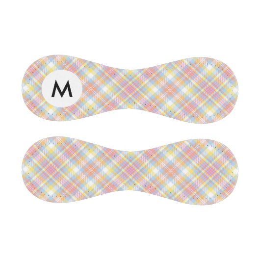 Karierter Monogramm-Pastellstreifen Baseball (Paneele)