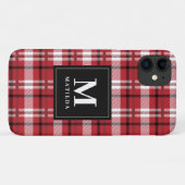 Karierter Monogramm-Tartan Case-Mate iPhone Hülle (Rückseite (Horizontal))