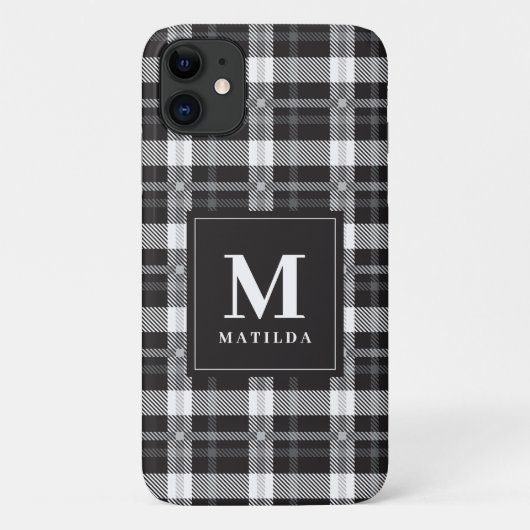 Karierter Monogramm-Tartan Case-Mate iPhone Hülle (Rückseite)