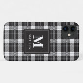 Karierter Monogramm-Tartan Case-Mate iPhone Hülle (Rückseite (Horizontal))