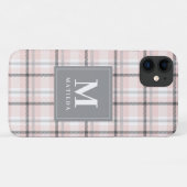Karierter Monogramm-Tartan Case-Mate iPhone Hülle (Rückseite (Horizontal))