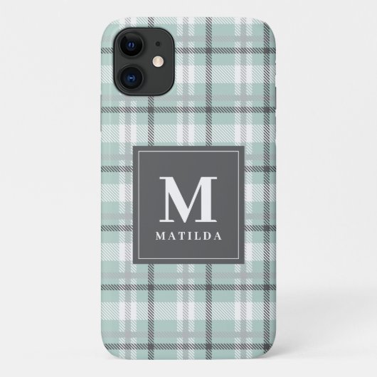 Karierter Monogramm-Tartan Case-Mate iPhone Hülle (Rückseite)