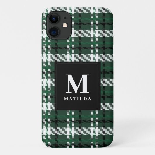 Karierter Monogramm-Tartan Case-Mate iPhone Hülle (Rückseite)