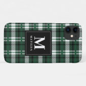 Karierter Monogramm-Tartan Case-Mate iPhone Hülle (Rückseite (Horizontal))
