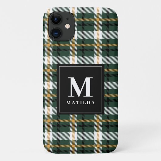Karierter Monogramm-Tartan Case-Mate iPhone Hülle (Rückseite)