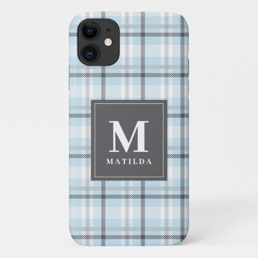 Karierter Monogramm-Tartan Case-Mate iPhone Hülle (Rückseite)