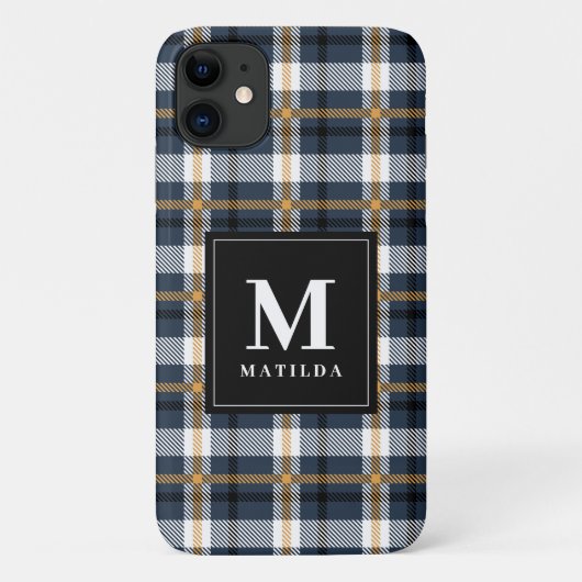 Karierter Monogramm-Tartan Case-Mate iPhone Hülle (Rückseite)
