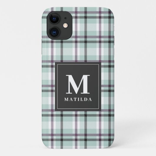 Karierter Monogramm-Tartan Case-Mate iPhone Hülle (Rückseite)