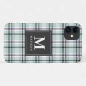 Karierter Monogramm-Tartan Case-Mate iPhone Hülle (Rückseite (Horizontal))