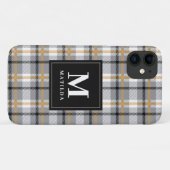 Karierter Monogramm-Tartan Case-Mate iPhone Hülle (Rückseite (Horizontal))