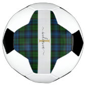 Karierter Monogrammname Initial-Tartan-Skript Fußball (Gedreht)