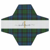 Karierter Monogrammname Initial-Tartan-Skript Fußball (Flach)
