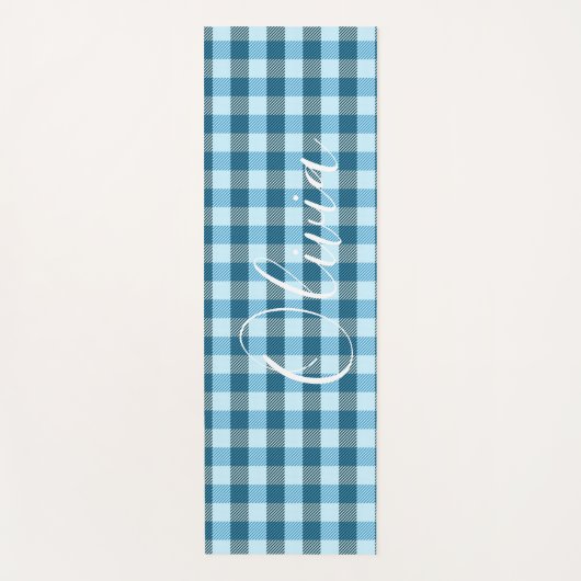 Karierter Name Yogamatte (Vorderseite)