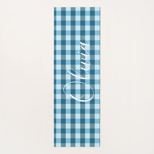 Karierter Name Yogamatte (Rückseite)