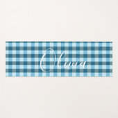 Karierter Name Yogamatte (Vorderseite (Horizontal))