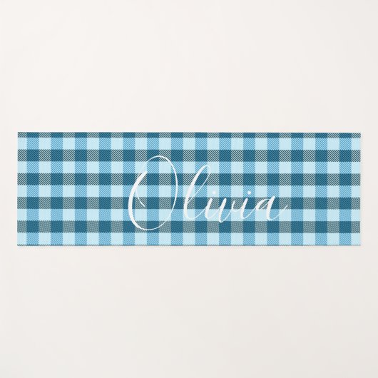 Karierter Name Yogamatte (Vorderseite (Horizontal))