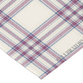 Karierter neutraler Tischläufer (Ecke)