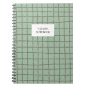 Karierter Notebook-Schreibtisch mit Blau und Braun Notizblock (Vorderseite)