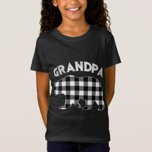 Karierter Opa-Bären-Christus in Schwarz-Weiß-Buffa T-Shirt