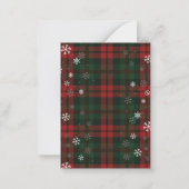 Karierter Palm Tree Holiday Frohe Weihnachten Mitteilungskarte (Rückseite)