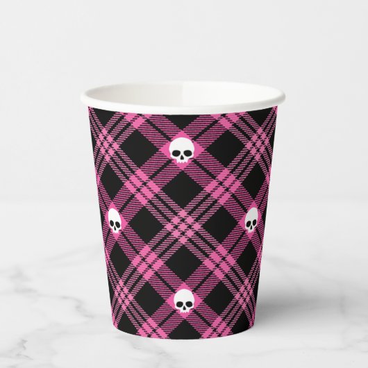 Karierter Papiercup Pappbecher (Links)