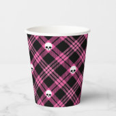 Karierter Papiercup Pappbecher (Vorderseite)