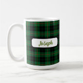 Karierter, personalisierter Tartan-Mug Kaffeetasse (Links)
