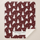 karierter Pinienwald-Monogramm Sherpadecke (Vorderseite)