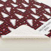 karierter Pinienwald-Monogramm Sherpadecke (3/4)