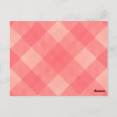 Karierter Pink Letter "I" Typografy Banner Card Postkarte (Rückseite)