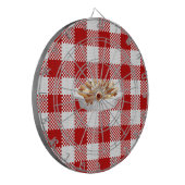 karierter Poutine Dartscheibe (Vorderseite Links)