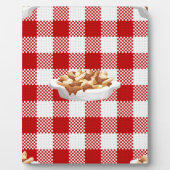karierter Poutine Fotoplatte (Vorderseite)