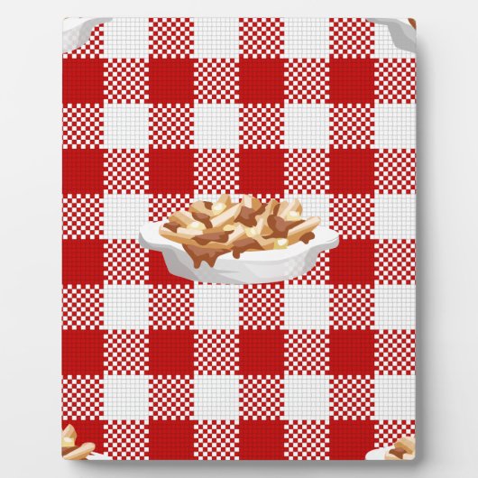 karierter Poutine Fotoplatte (Vorderseite)