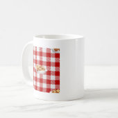 karierter Poutine Kaffeetasse (Vorderseite Links)
