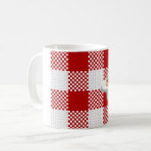 karierter Poutine Kaffeetasse (Vorderseite Links)