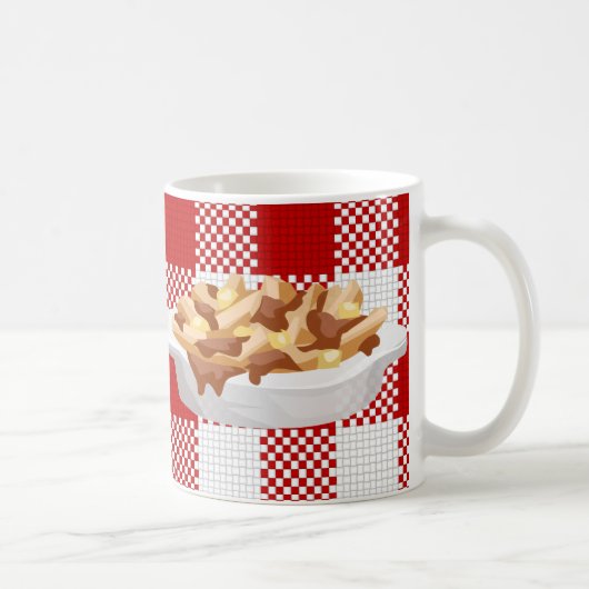 karierter Poutine Kaffeetasse (Rechts)