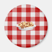 karierter Poutine Magnet (Vorne)