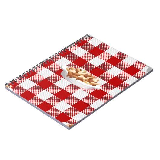 karierter Poutine Notizblock (Linke Seite)