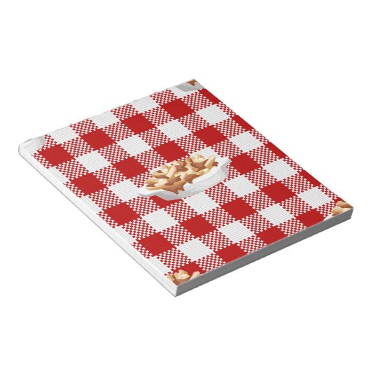 karierter Poutine Notizblock (angewinkelt)