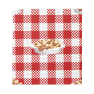 karierter Poutine Notizblock