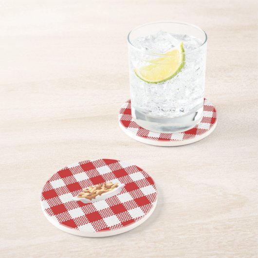 karierter Poutine Untersetzer (Seite)