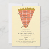 Karierter Pumpkin Pie Erntedank Dinner Einladung (Vorderseite)