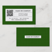 karierter QR-Code Visitenkarte (Vorne/Hinten)
