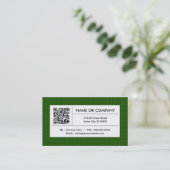 karierter QR-Code Visitenkarte (Stehend Vorderseite)