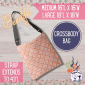 Karierter Quiltplatz für geometrische Korallen Tasche