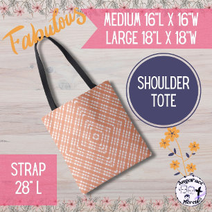 Karierter Quiltplatz für geometrische Korallen Tasche