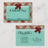 Karierter Rabattkarte (Vorne/Hinten)