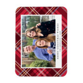 Karierter Rahmen aus rotem Tartan | FOTO Magnet (Vertikal)