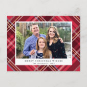 Karierter Rahmen aus rotem Tartan | FOTO Postkarte (Vorderseite)